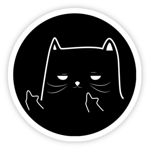 sticker đen hiện đại