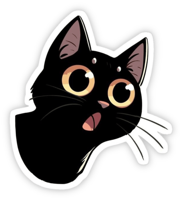 sticker đen nhỏ xinh