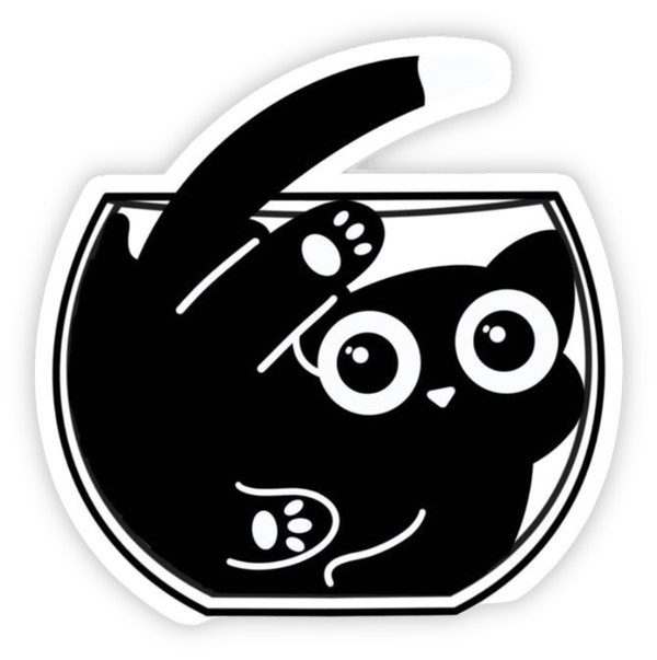 sticker đen phong cách
