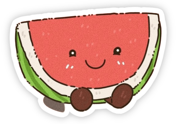 sticker dưa hấu 3D