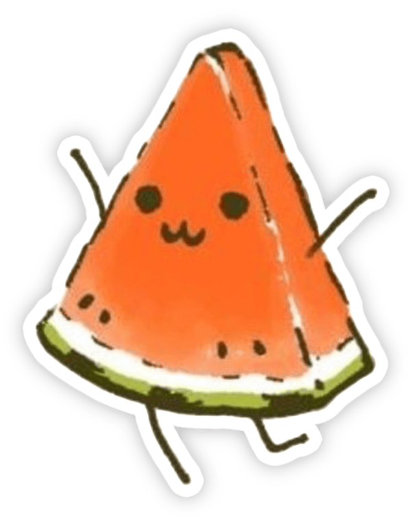 sticker dưa hấu background trong suốt