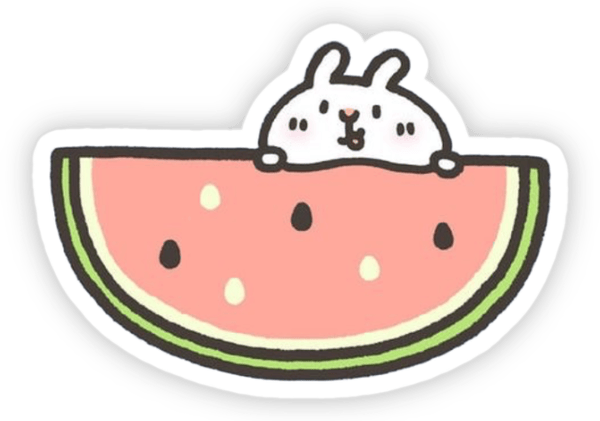 sticker dưa hấu chibi