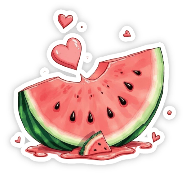 sticker dưa hấu dễ thương