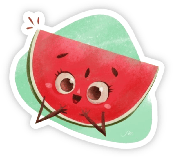 sticker dưa hấu sáng tạo