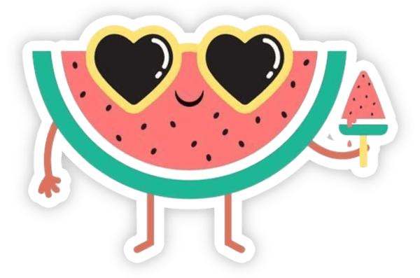sticker dưa hấu trang trí mùa hè