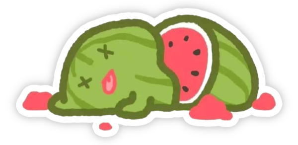 sticker dưa hấu vui vẻ
