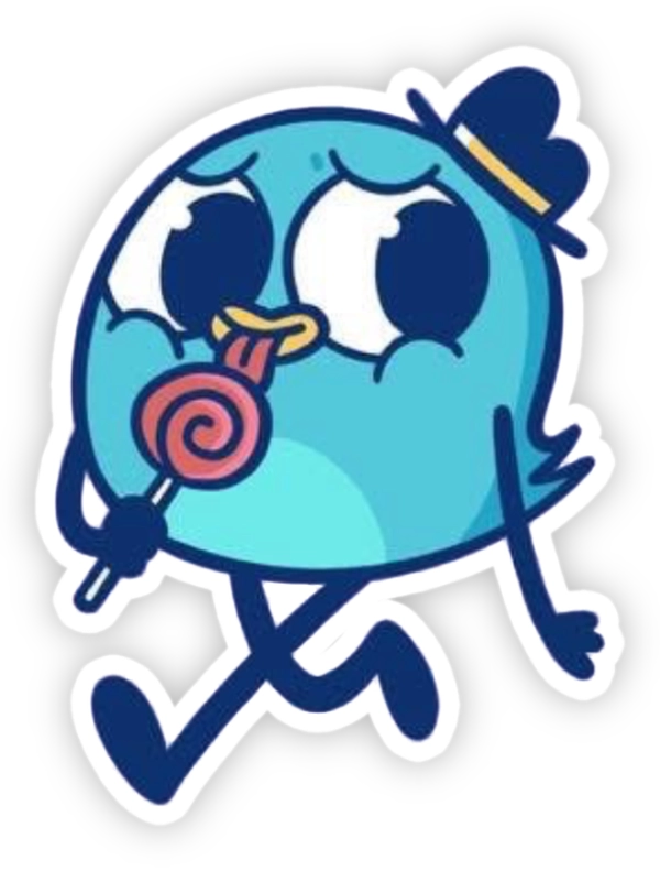 sticker én comic ăn kẹo