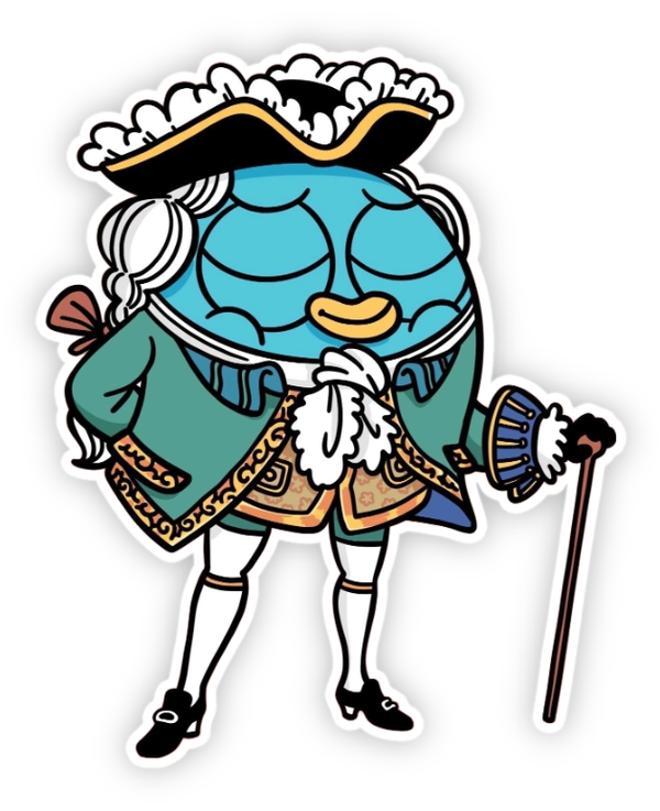 sticker én comic chống gậy