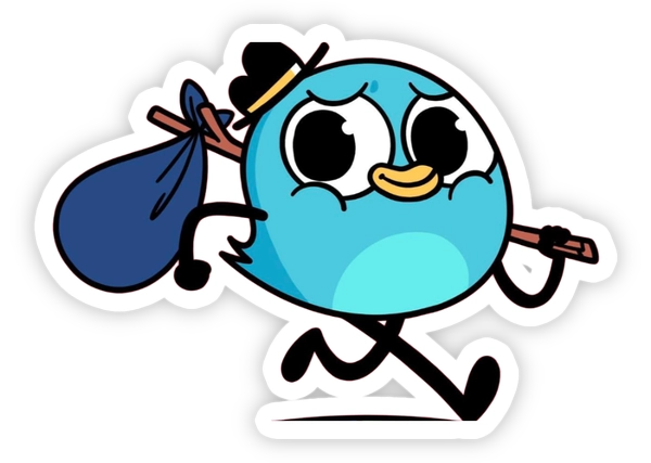 sticker én comic đáng yêu