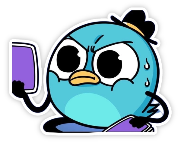 sticker én comic đổ mồ hôi