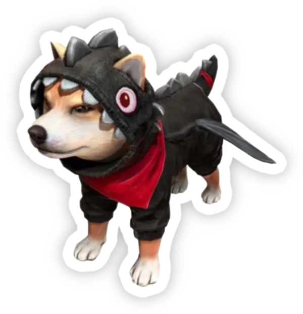 sticker free fire con chó
