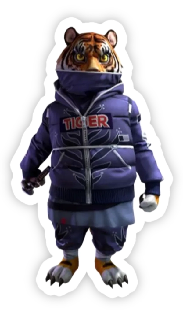 sticker free fire con hổ