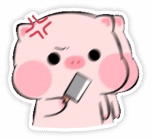 sticker giận dỗi dễ thương chibi