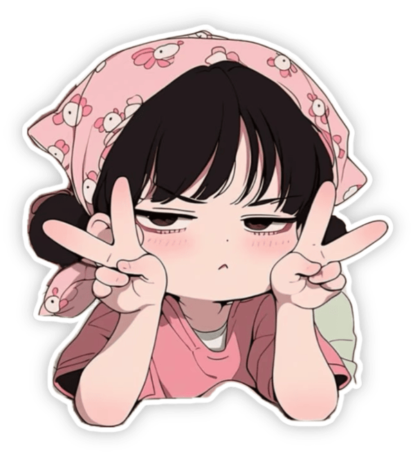 sticker girl đáng yêu