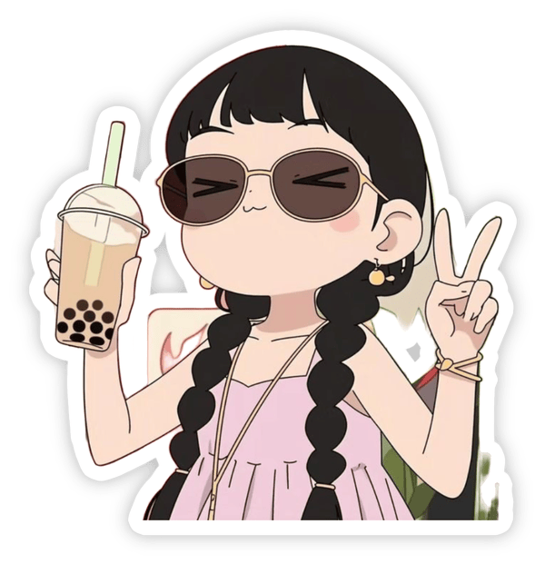 sticker girl ngộ nghĩnh