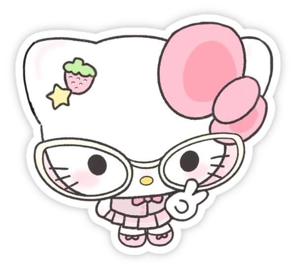 sticker hello kitty khóc cute