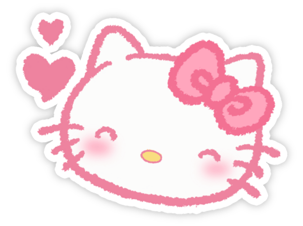 sticker hello kitty khóc nhè