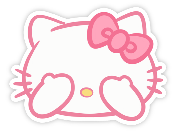 sticker hello kitty khóc