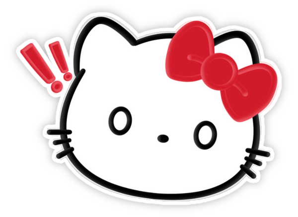 sticker hello kitty mess