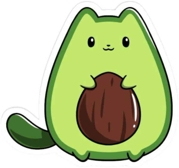 sticker hình avocado