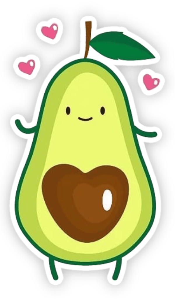 sticker hình bơ