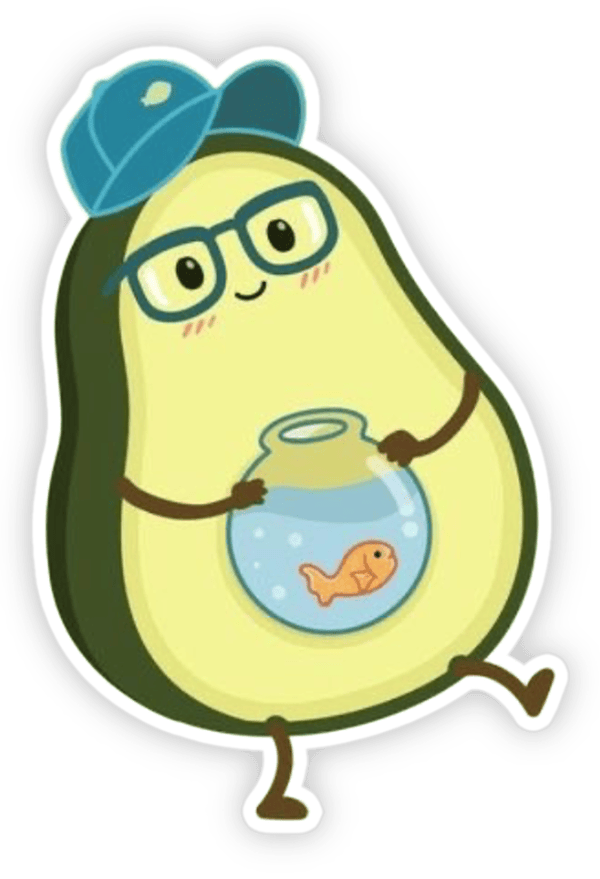 sticker hình trái bơ