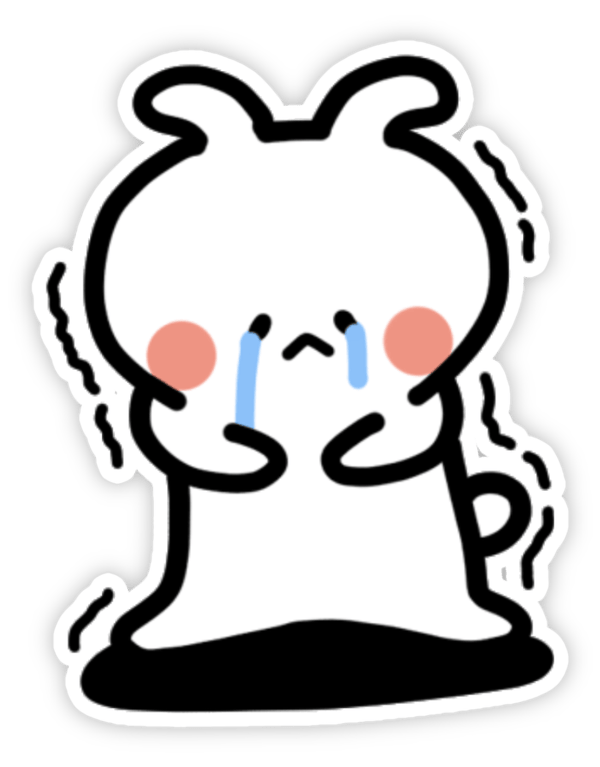 sticker hoạt hình buồn chán