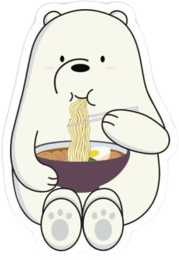 sticker ice bean ăn mì