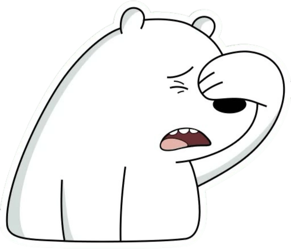 sticker ice bean khóc