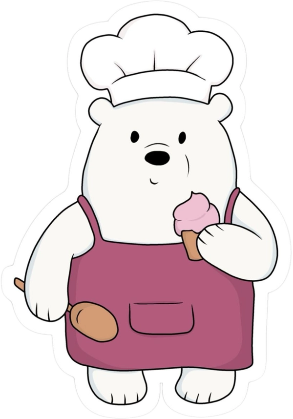 sticker ice bean làm kem