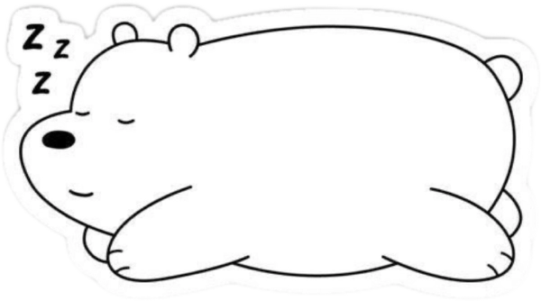 sticker ice bean ngủ