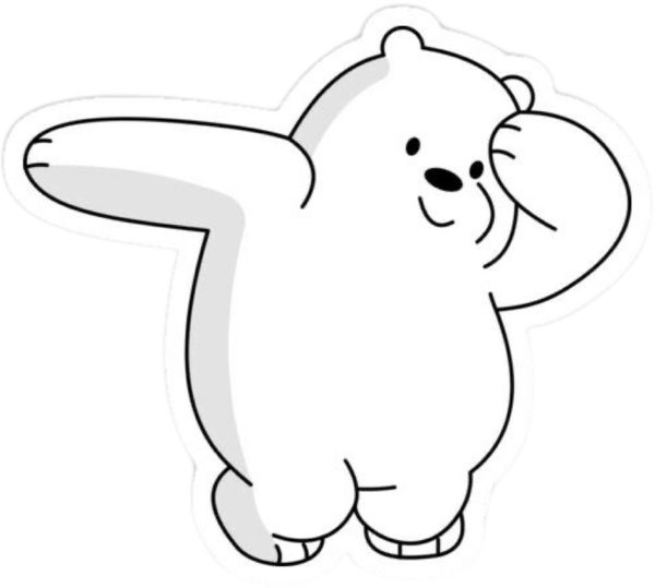 sticker ice bean tạo dáng