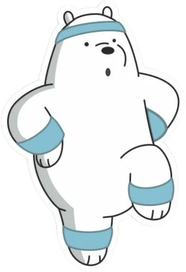 sticker ice bean tập thể thao