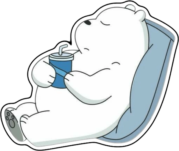 sticker ice bean uống nước