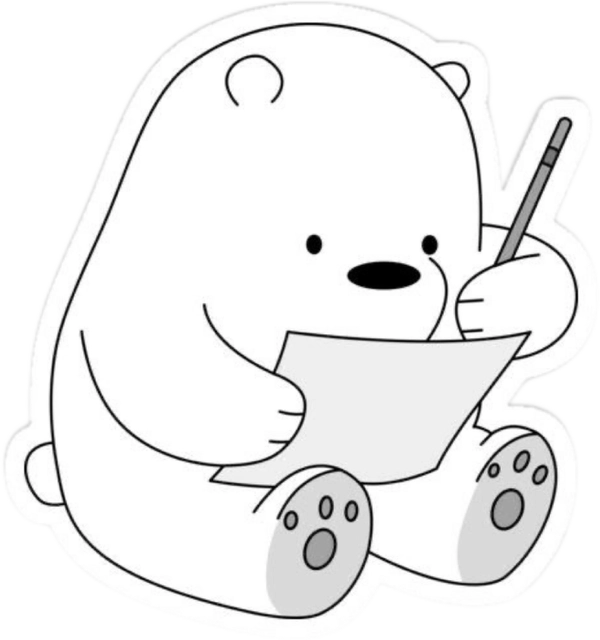 sticker ice bean viết bài