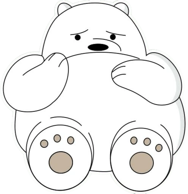 sticker ice bean xoa bụng
