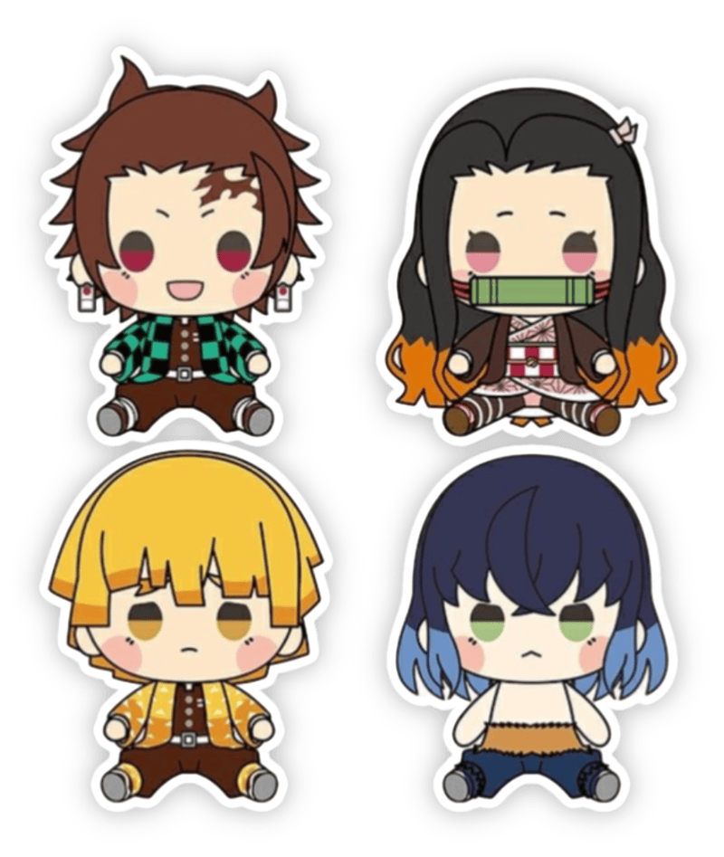 sticker kimetsu no yaiba cute