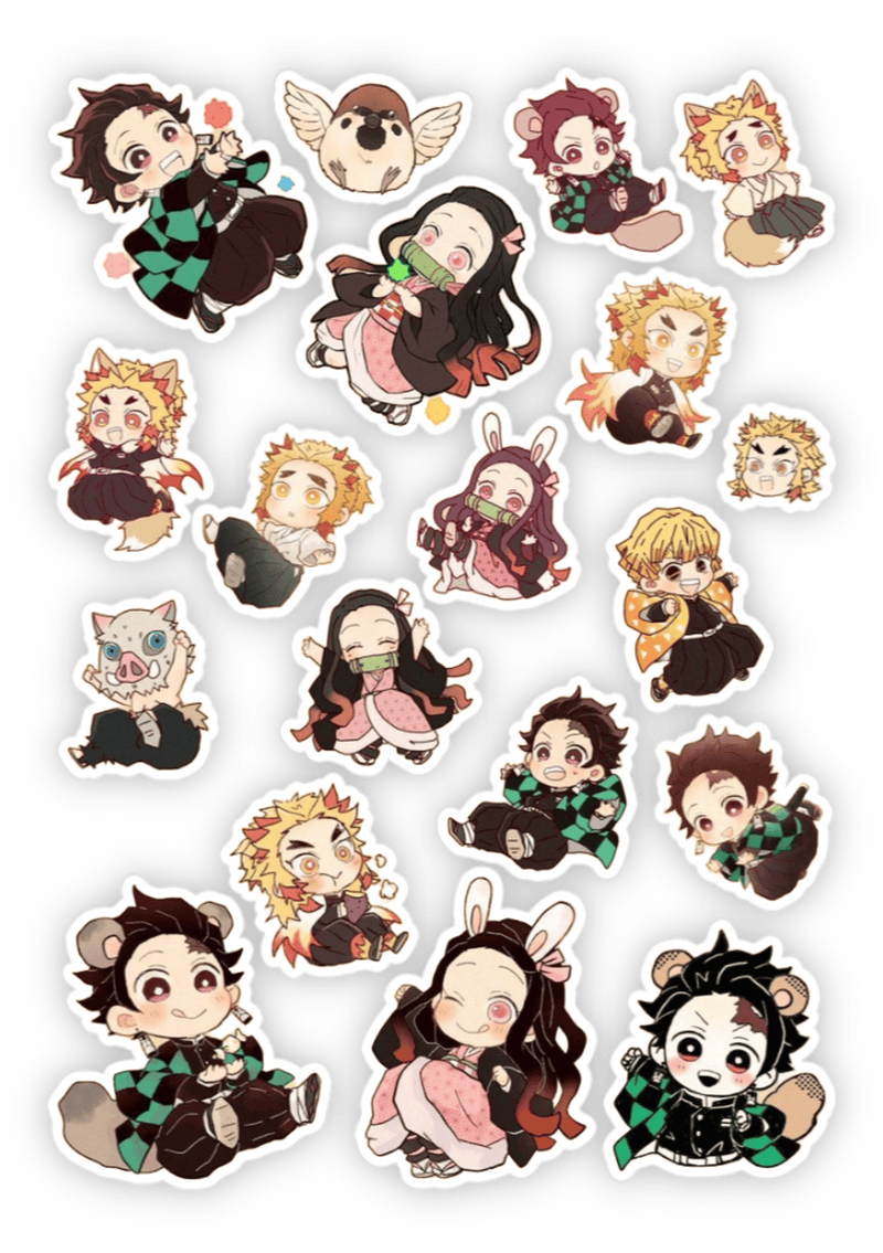 sticker kimetsu no yaiba không nền