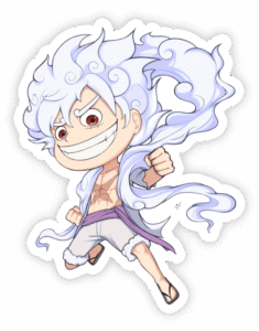 sticker luffy gear 5