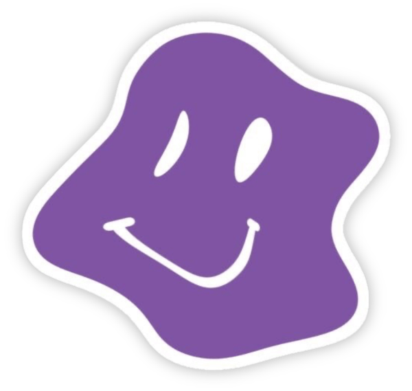 sticker màu tím hài hước vui nhộn