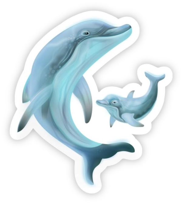 sticker màu xanh dương 3d