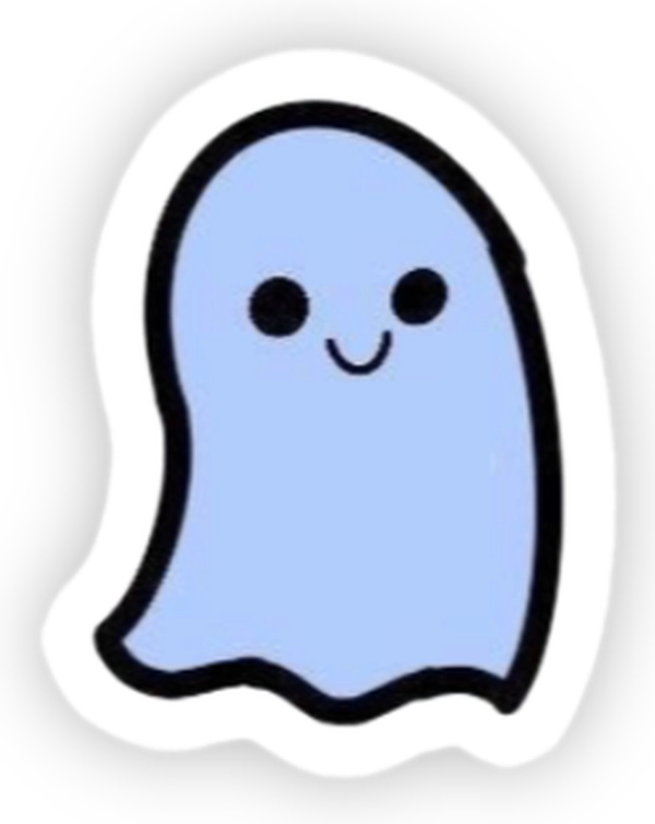 sticker màu xanh dương anime