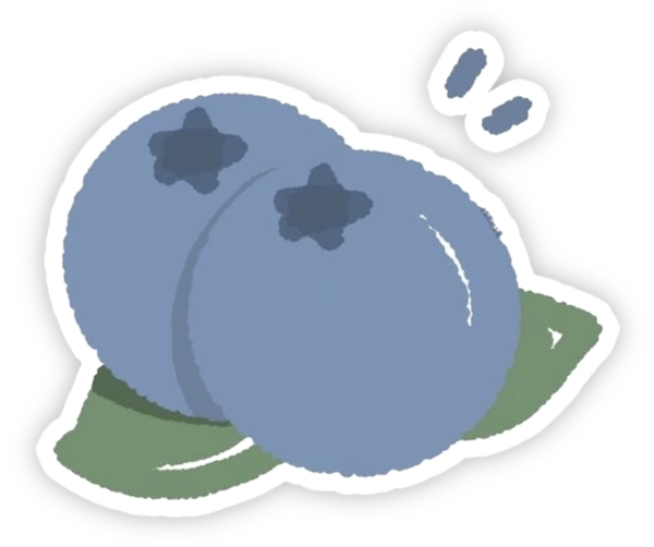 sticker màu xanh dương biểu cảm