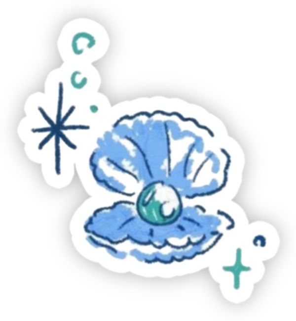 sticker màu xanh dương dễ thương