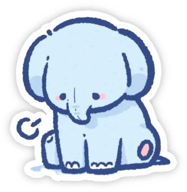 sticker màu xanh dương độc đáo