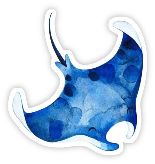 sticker màu xanh dương độc quyền
