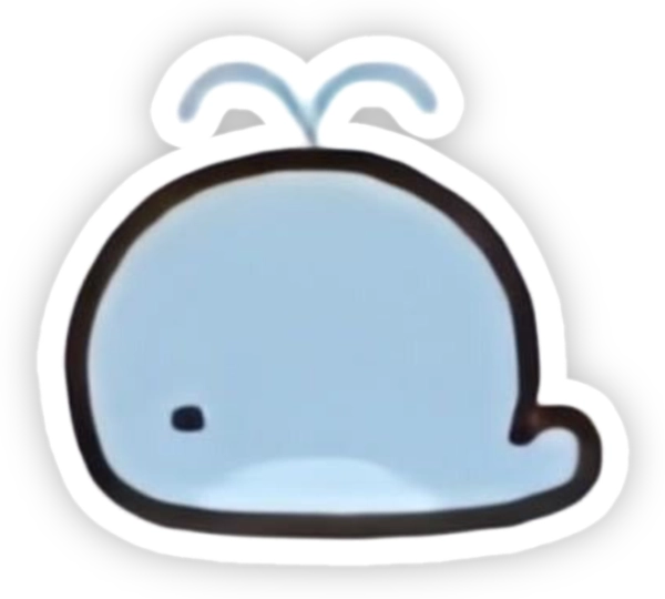 sticker màu xanh dương đơn giản