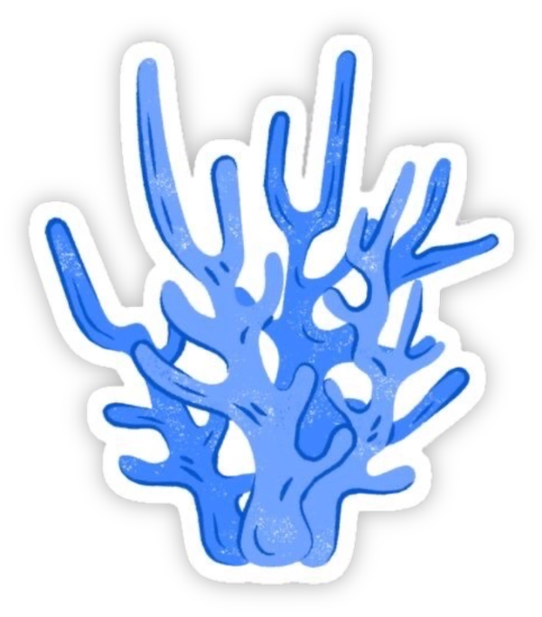 sticker màu xanh dương học sinh