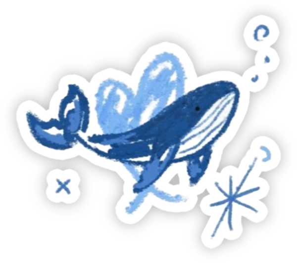 sticker màu xanh dương hot trend