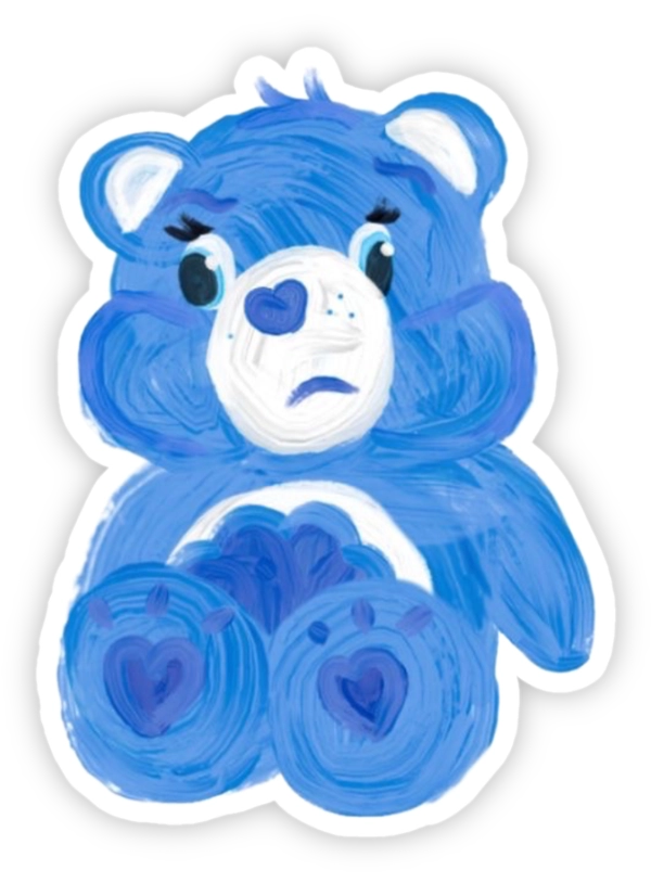 sticker màu xanh dương siêu cute